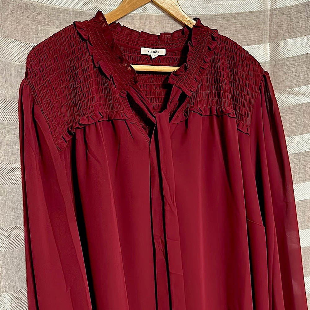 Pleione • Burgundy Blouse